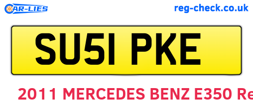 SU51PKE are the vehicle registration plates.