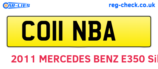 CO11NBA are the vehicle registration plates.