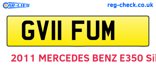 GV11FUM are the vehicle registration plates.