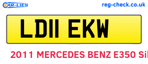 LD11EKW are the vehicle registration plates.