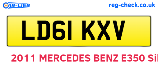 LD61KXV are the vehicle registration plates.