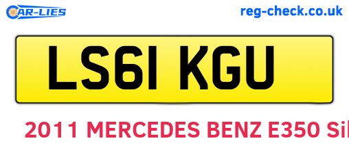 LS61KGU are the vehicle registration plates.