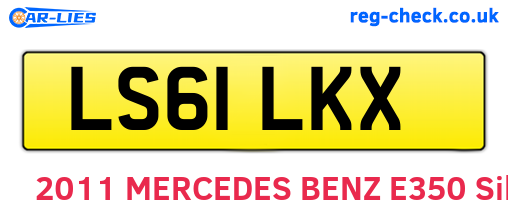 LS61LKX are the vehicle registration plates.