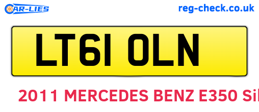 LT61OLN are the vehicle registration plates.