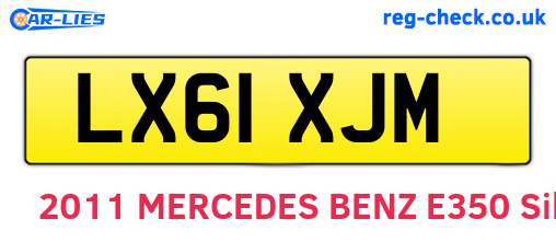 LX61XJM are the vehicle registration plates.
