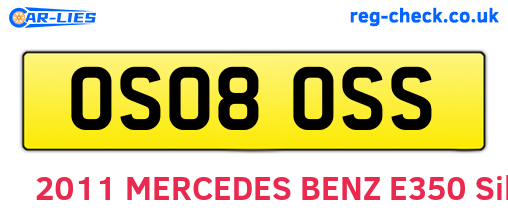 OS08OSS are the vehicle registration plates.