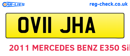 OV11JHA are the vehicle registration plates.
