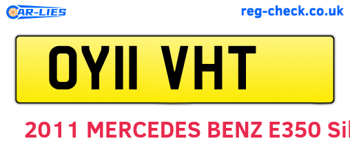 OY11VHT are the vehicle registration plates.