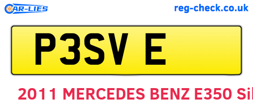 P3SVE are the vehicle registration plates.