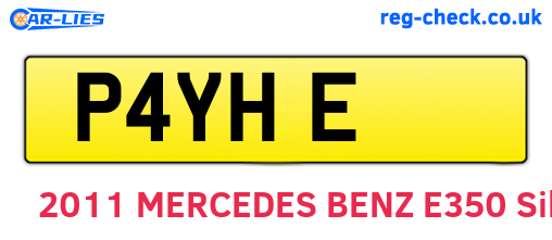 P4YHE are the vehicle registration plates.