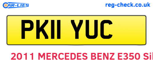 PK11YUC are the vehicle registration plates.