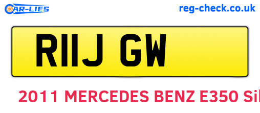 R11JGW are the vehicle registration plates.