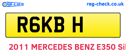 R6KBH are the vehicle registration plates.