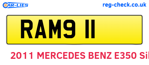 RAM911 are the vehicle registration plates.