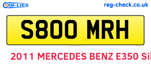 S800MRH are the vehicle registration plates.