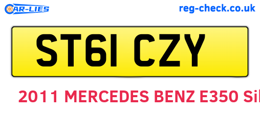 ST61CZY are the vehicle registration plates.