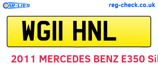 WG11HNL are the vehicle registration plates.
