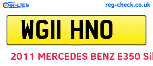WG11HNO are the vehicle registration plates.