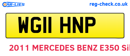 WG11HNP are the vehicle registration plates.