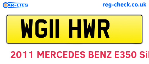 WG11HWR are the vehicle registration plates.