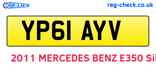 YP61AYV are the vehicle registration plates.