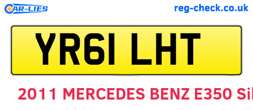 YR61LHT are the vehicle registration plates.