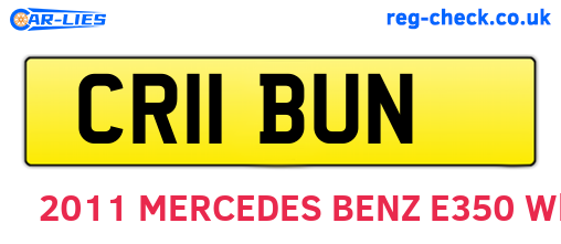 CR11BUN are the vehicle registration plates.