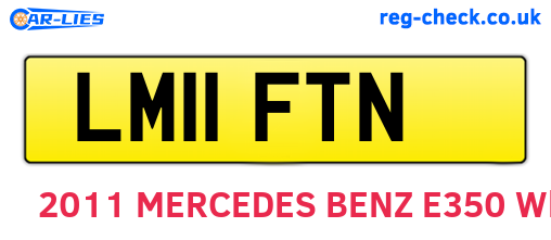 LM11FTN are the vehicle registration plates.
