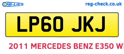 LP60JKJ are the vehicle registration plates.