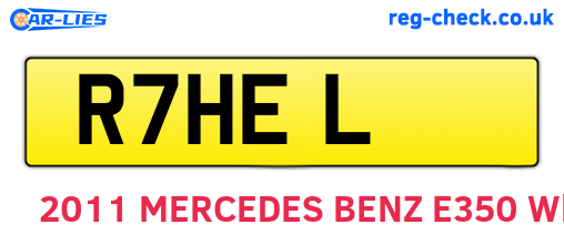 R7HEL are the vehicle registration plates.