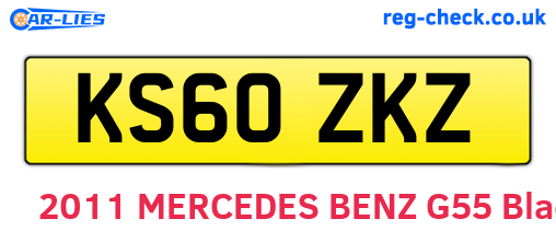KS60ZKZ are the vehicle registration plates.