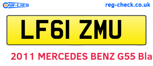 LF61ZMU are the vehicle registration plates.