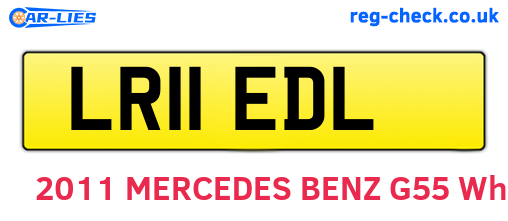LR11EDL are the vehicle registration plates.