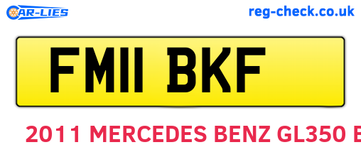 FM11BKF are the vehicle registration plates.