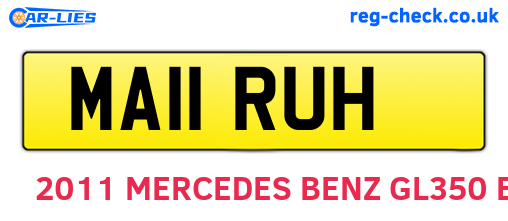MA11RUH are the vehicle registration plates.