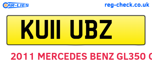 KU11UBZ are the vehicle registration plates.