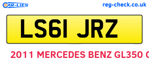 LS61JRZ are the vehicle registration plates.