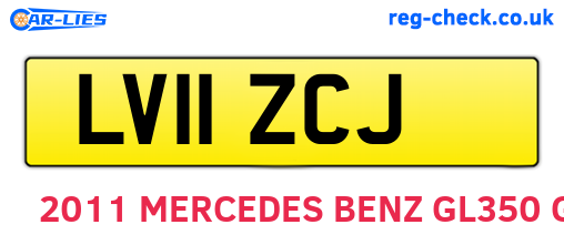 LV11ZCJ are the vehicle registration plates.