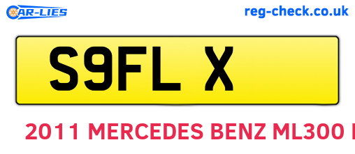 S9FLX are the vehicle registration plates.