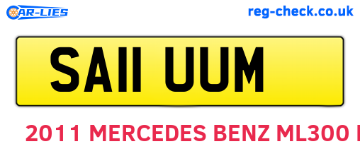SA11UUM are the vehicle registration plates.