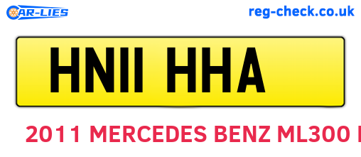 HN11HHA are the vehicle registration plates.