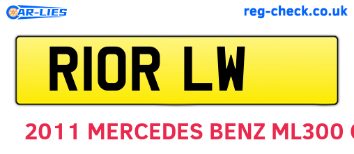 R10RLW are the vehicle registration plates.
