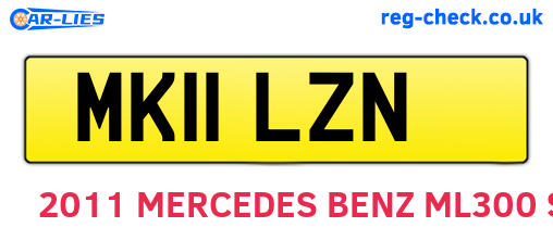 MK11LZN are the vehicle registration plates.