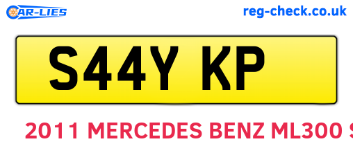S44YKP are the vehicle registration plates.
