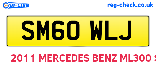 SM60WLJ are the vehicle registration plates.