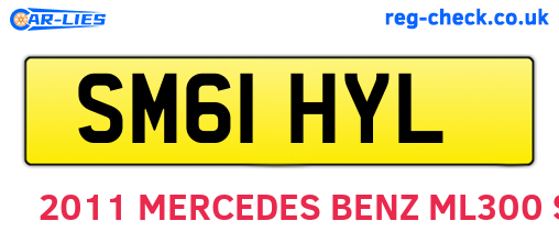 SM61HYL are the vehicle registration plates.