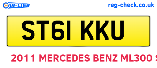 ST61KKU are the vehicle registration plates.