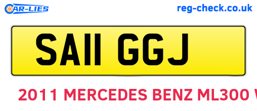 SA11GGJ are the vehicle registration plates.