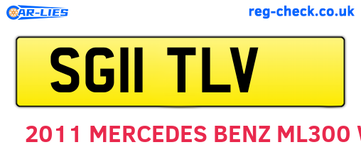 SG11TLV are the vehicle registration plates.