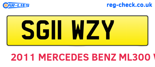 SG11WZY are the vehicle registration plates.